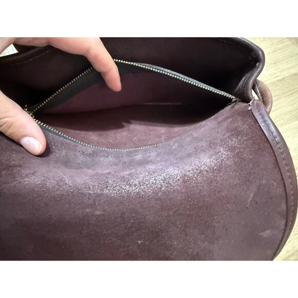 Vintage Coach USA Leather Crossbody Bag Brown Turnlock Flap Purse - Picture 7 of 10